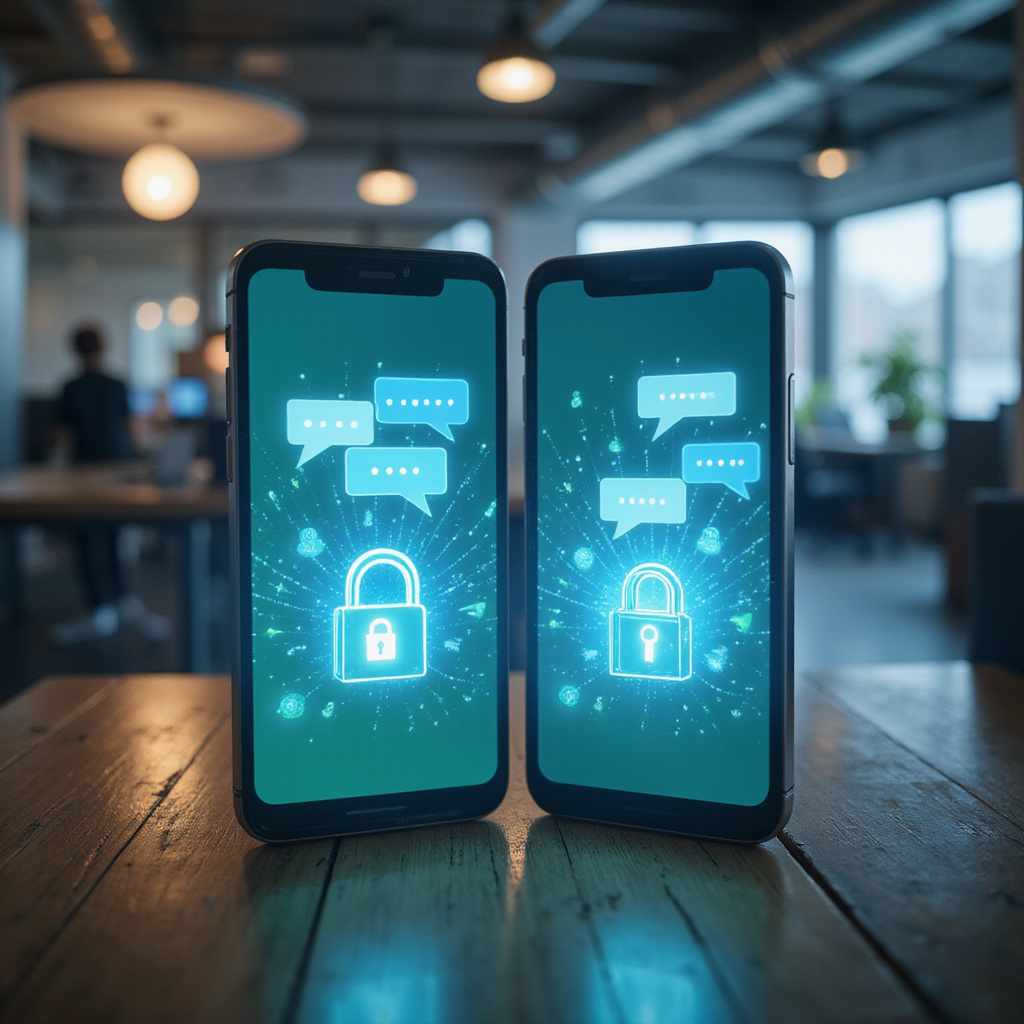 Ostrzeżenie na ekranie WhatsApp podczas udostępniania ekranu, które chroni przed oszustwami online.