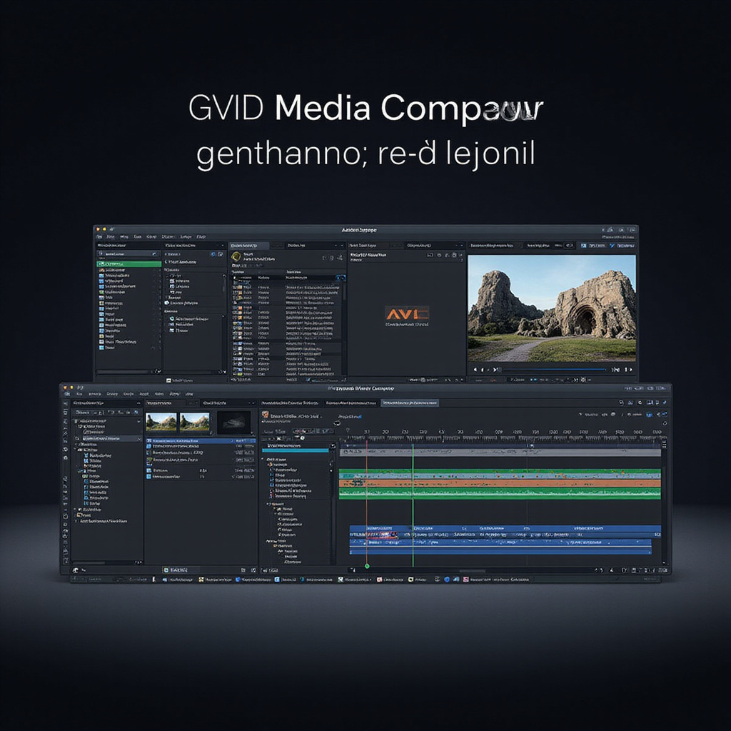 Interfejs Avid Media Composer z wbudowaną generatywną AI Gemini, pokazujący automatyczne generowanie B‑Roll i metadanych