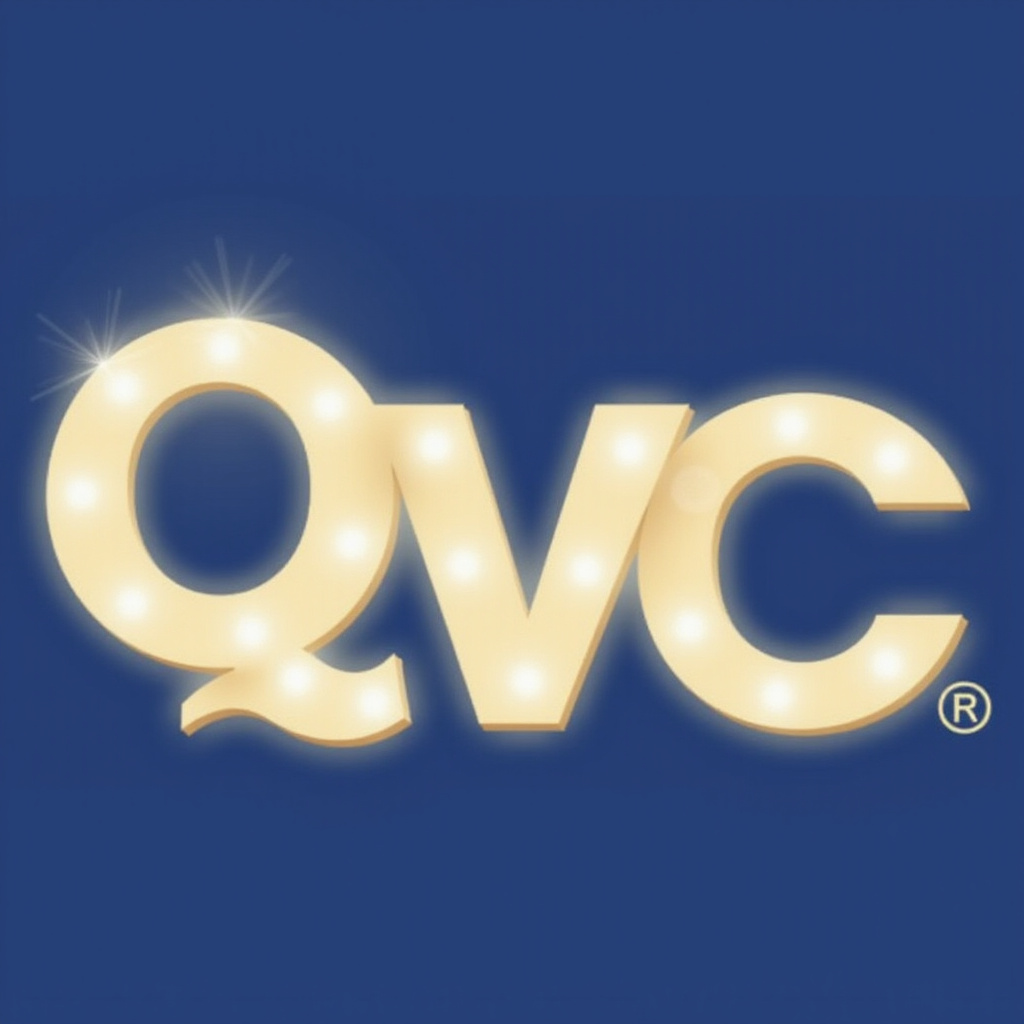 Logo QVC z młotkiem sądowym symbolizującym wniosek o upadłość Chapter 11