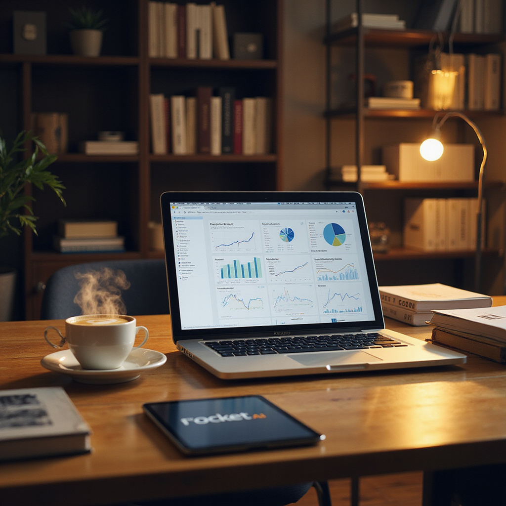 Ekran platformy Rocket AI pokazujący generowanie szczegółowego raportu strategii produktowej na podstawie prostych poleceń użytkownika.