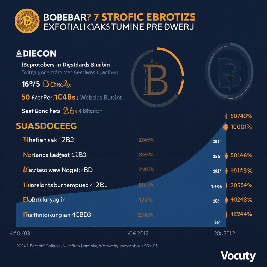 Wykres cenowy Bitcoina obok infografiki przedstawiającej1.2B profit