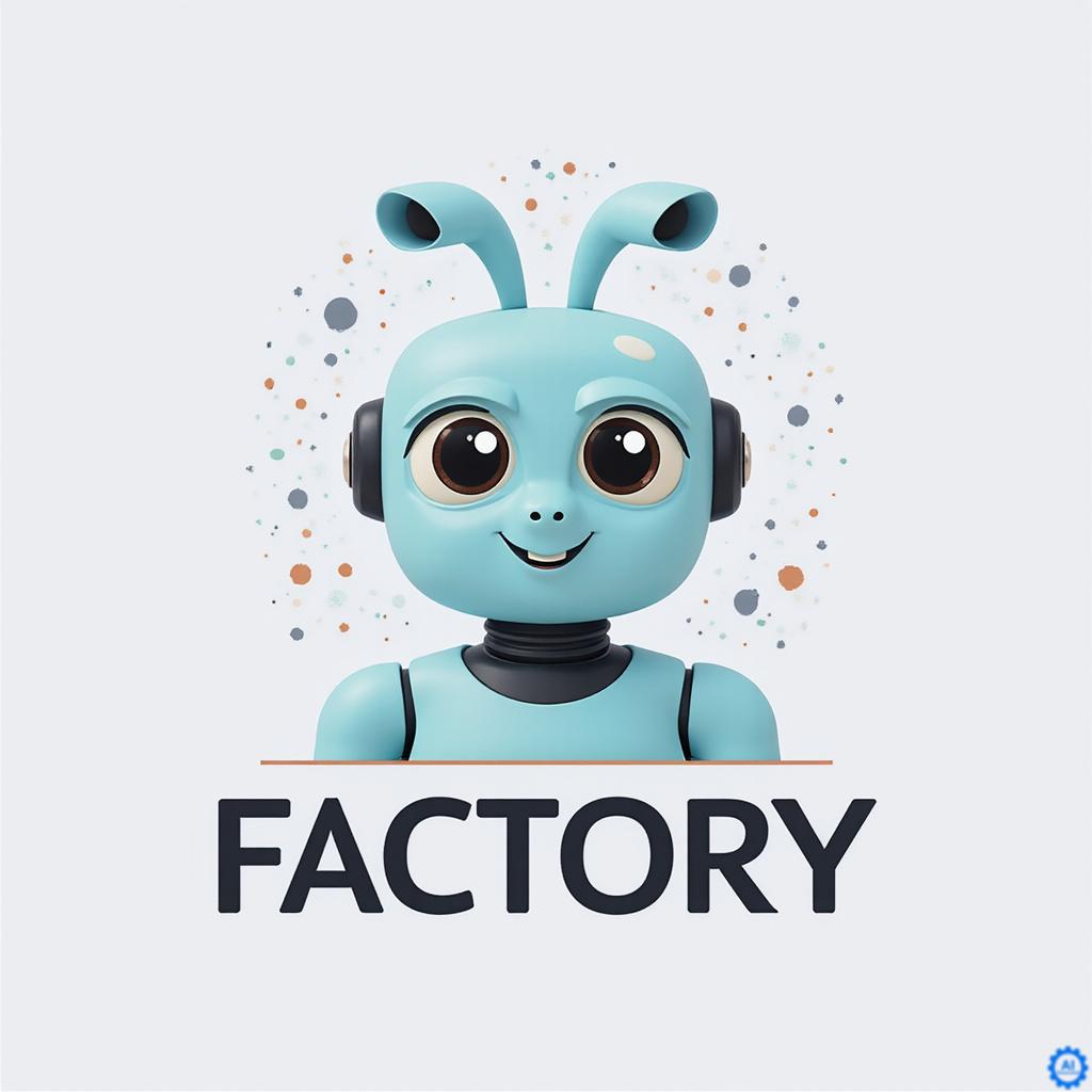 Logo Factory oraz schemat AI agentów wspierających procesy programistyczne w dużych firmach