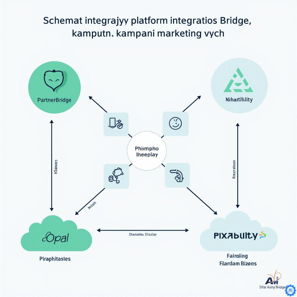 Schemat pokazujący integrację platform AI Opal, PartnerBridge i Pixability w procesie tworzenia i ochrony kampanii marketingowych